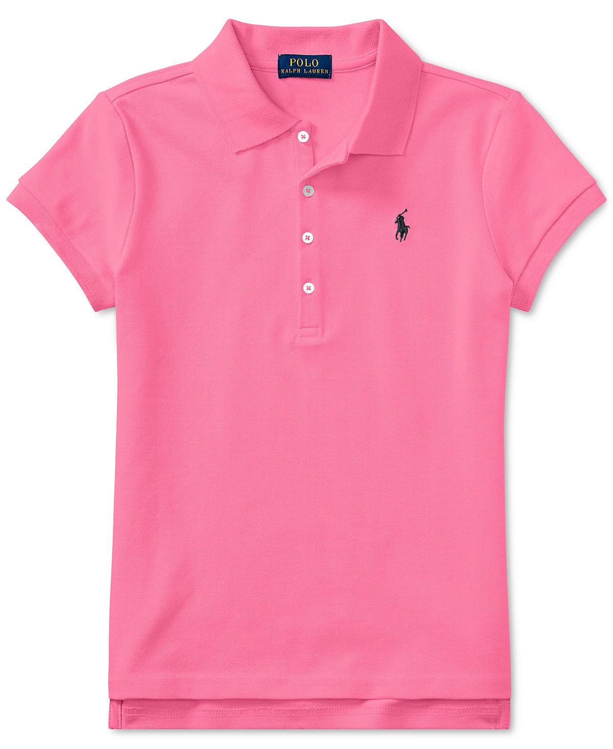 цена Рубашка-поло из эластичной хлопковой сетки для малышей и маленьких девочек Polo Ralph Lauren