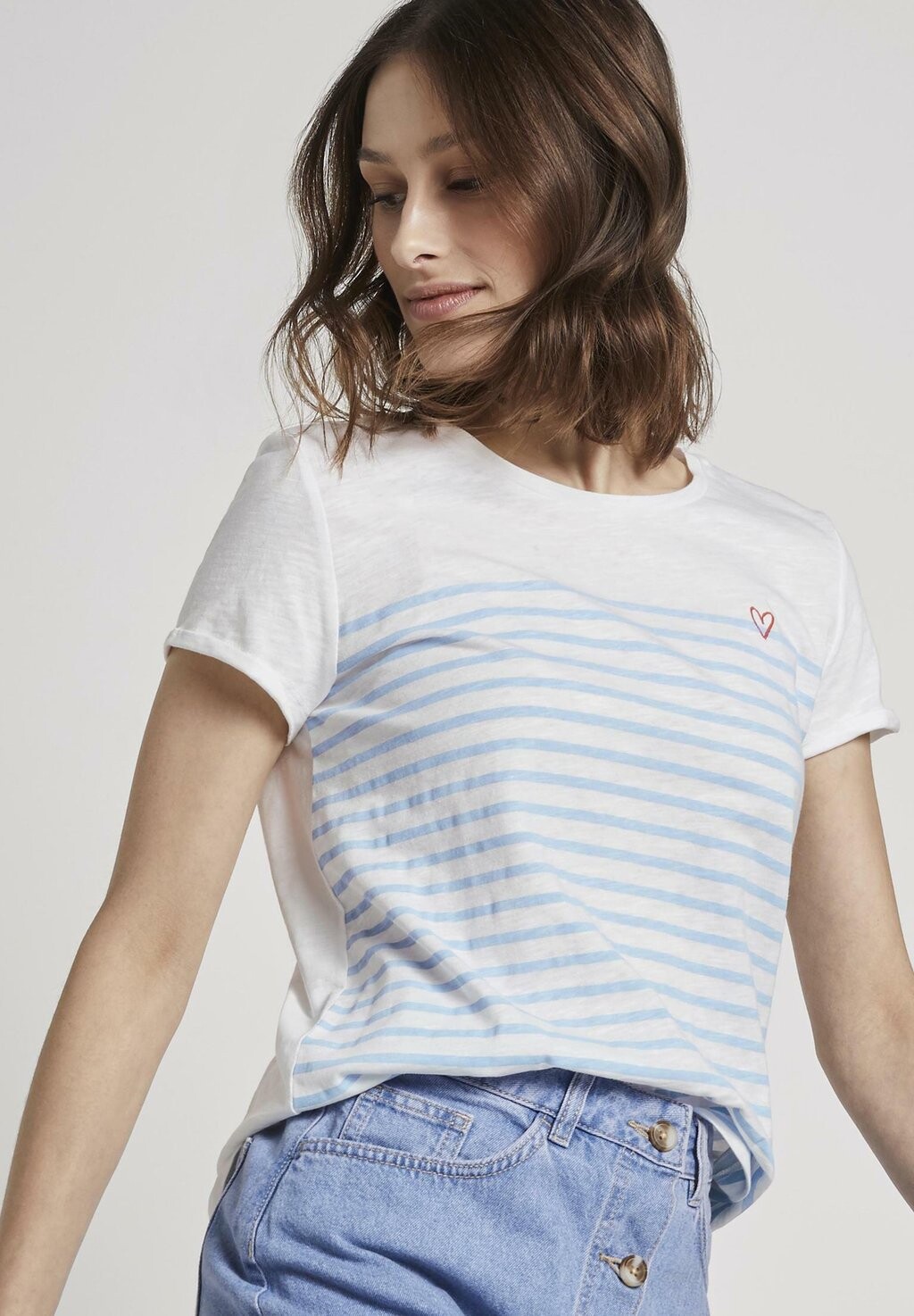 

Футболка с принтом TOM TAILOR DENIM, розовый