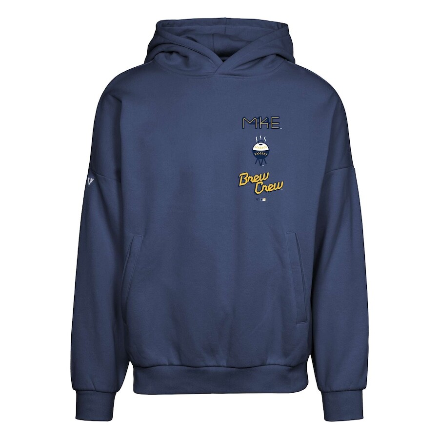 

Пуловер с капюшоном Levelwear Milwaukee Brewers, нави