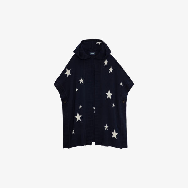

Кашемировый кардиган Inna со звездами и капюшоном Zadig&Voltaire, цвет encre