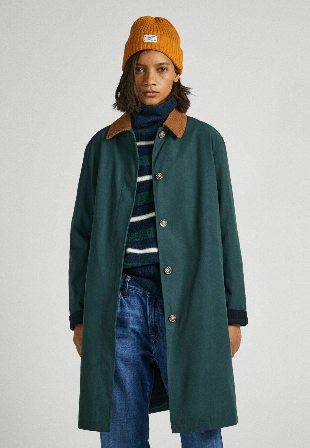 

Классическое пальто Pepe Jeans, зеленый