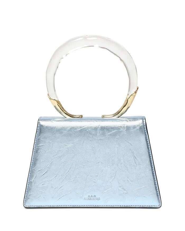 

Маленькая сумка Lucite Quad из металлизированной кожи Alexis Bittar