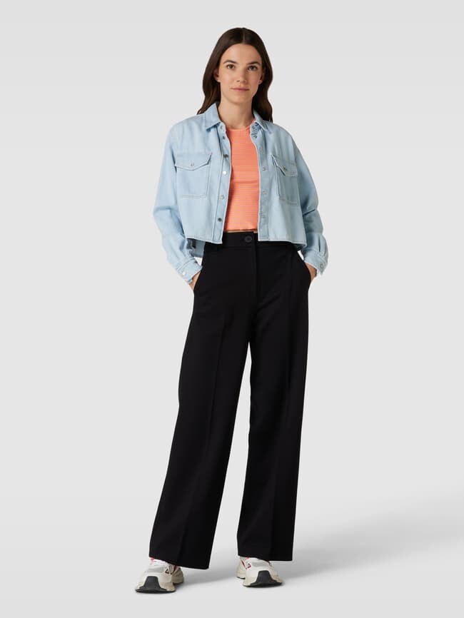 

Укороченная футболка с узором в полоску модель "МАДИ" Vero Moda, абрикос