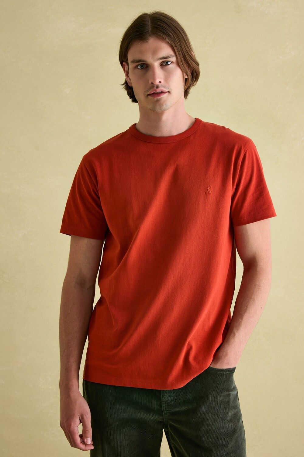 

Футболка Denton Jersey из 100% хлопка с круглым вырезом Joules, оранжевый