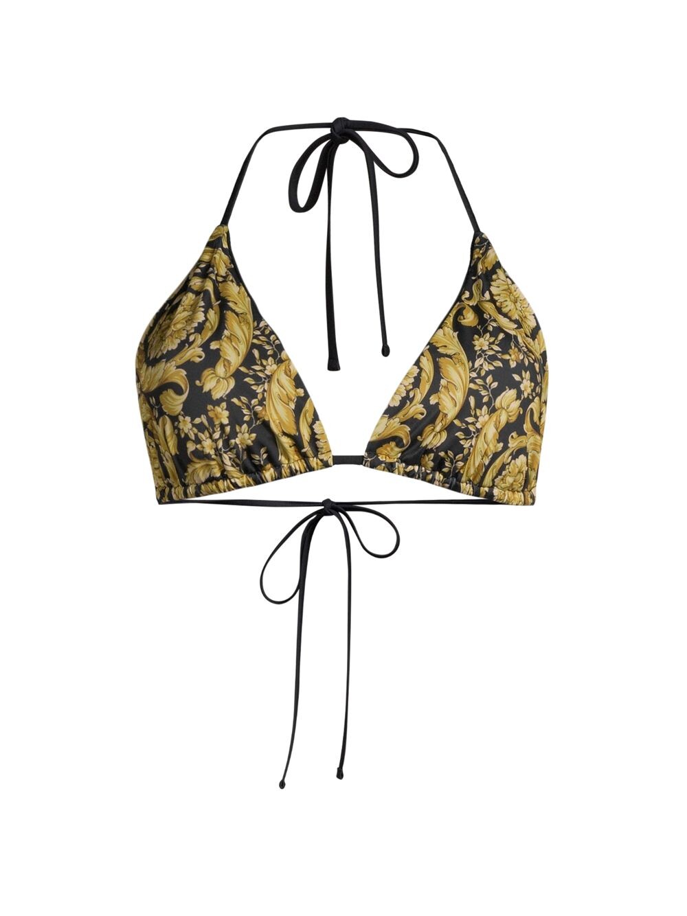 

Верх бикини с треугольными чашечками и принтом Versace, золотой, Серый
