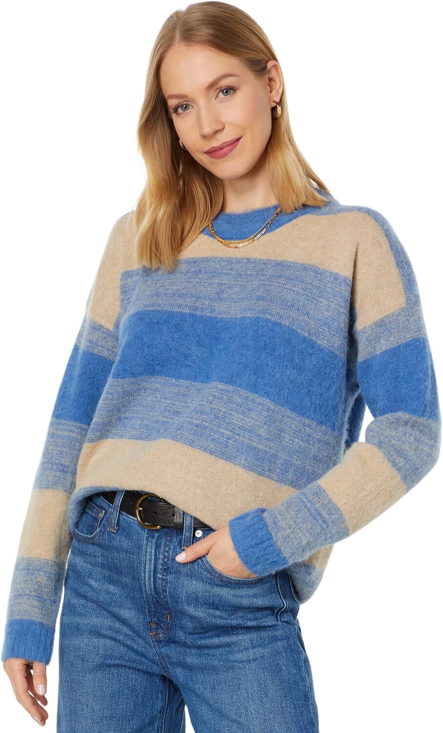 

Пуловер в полоску Fiji Space Dye Madewell, цвет Sky Space Dye