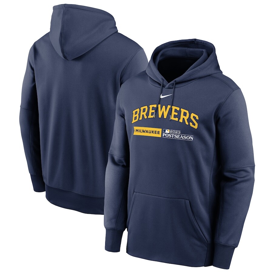 

Пуловер с капюшоном Nike Milwaukee Brewers, нави