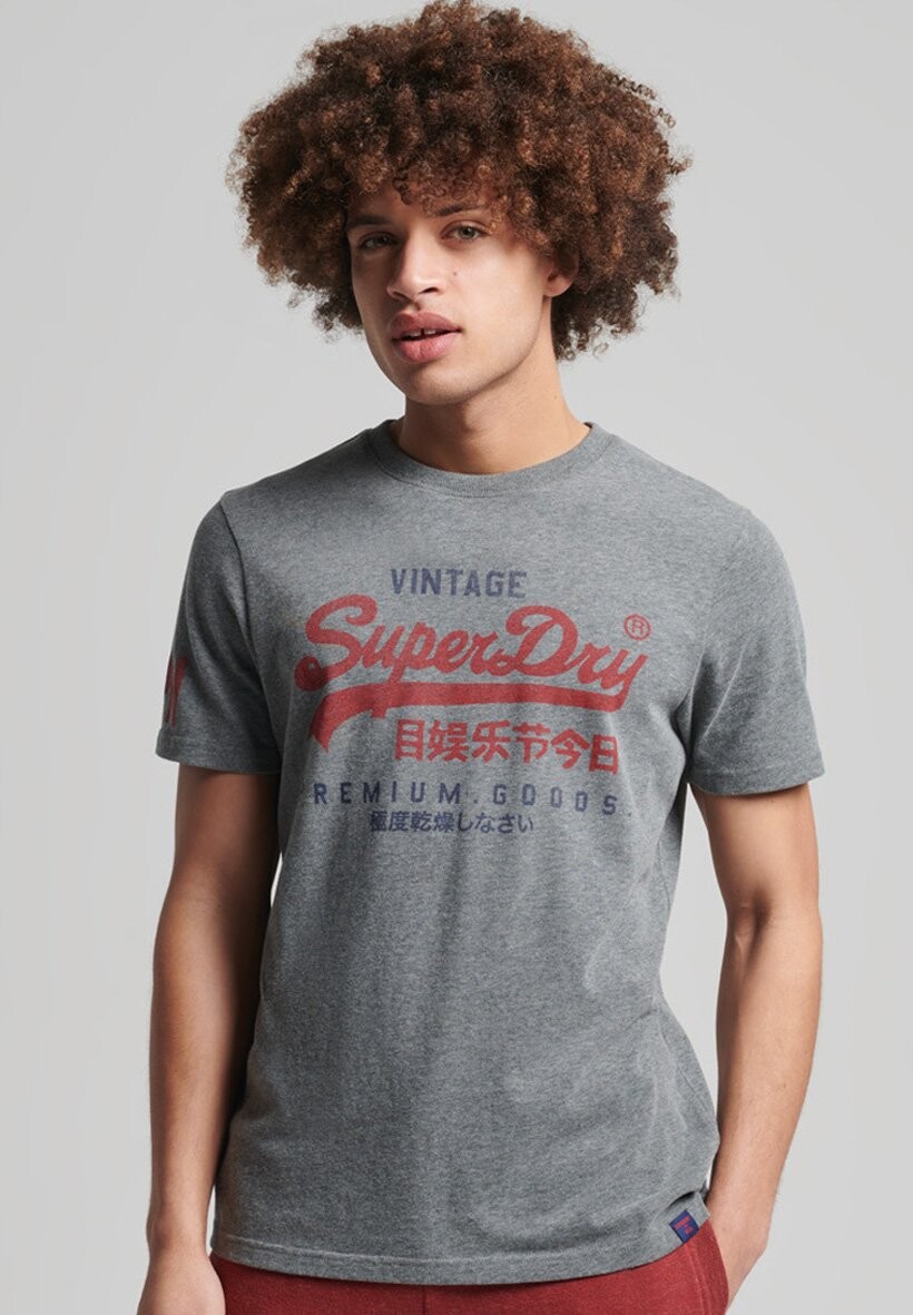 

Футболка с принтом Superdry, серый