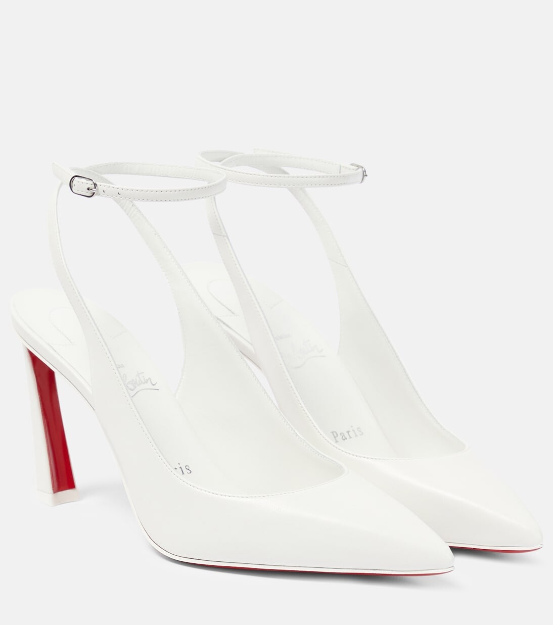 

Кожаные туфли condora 85 с пяткой на пятке Christian Louboutin, белый