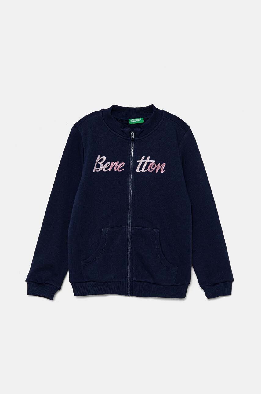 

Хлопковая толстовка United Colors of Benetton для мальчиков и девочек, темно-синий