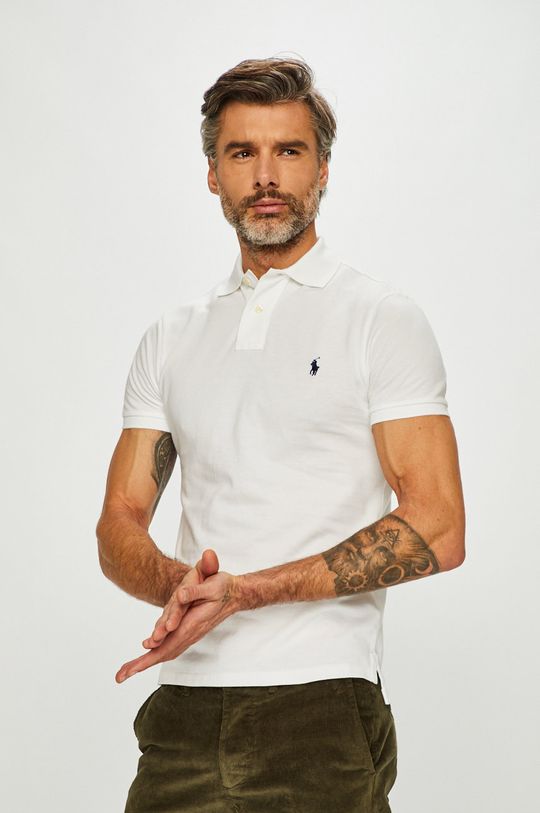 Рубашка поло Polo Ralph Lauren, белый рубашка поло из сетчатой ткани приталенного кроя polo ralph lauren синий
