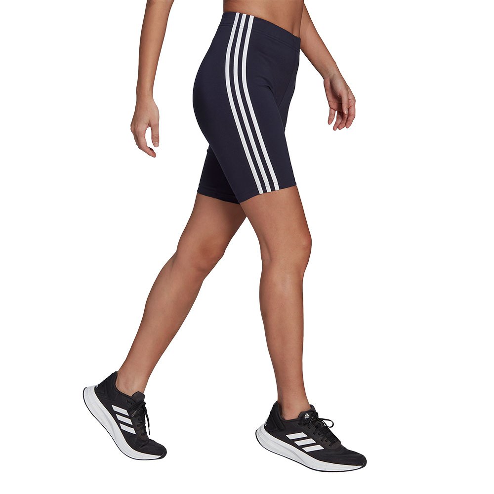 Леггинсы спортивные adidas Sportswear Essentials 3 Stripes Short, синий