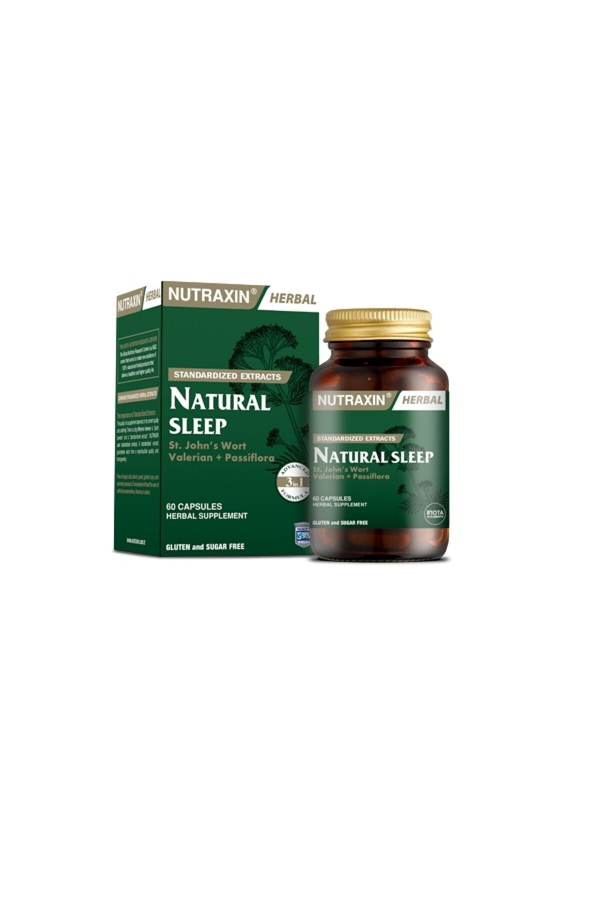 

Nutraxin Natural Sleep - Травяные таблетки для регулирования сна 60 капсул