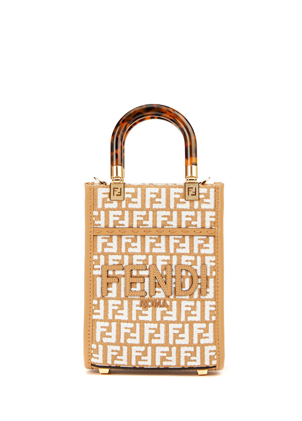 Женская сумка с логотипом sunshine цвета экрю Fendi