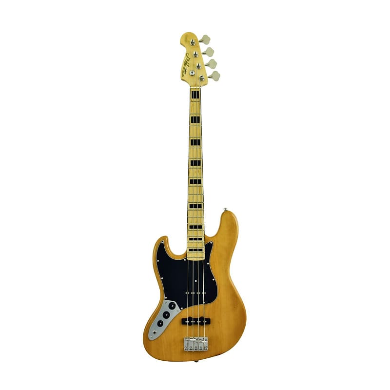 цена Басс гитара CNZ Audio JB Left Handed Electric Bass Guitar - Vintage Natural Finish, Solid Alder Body