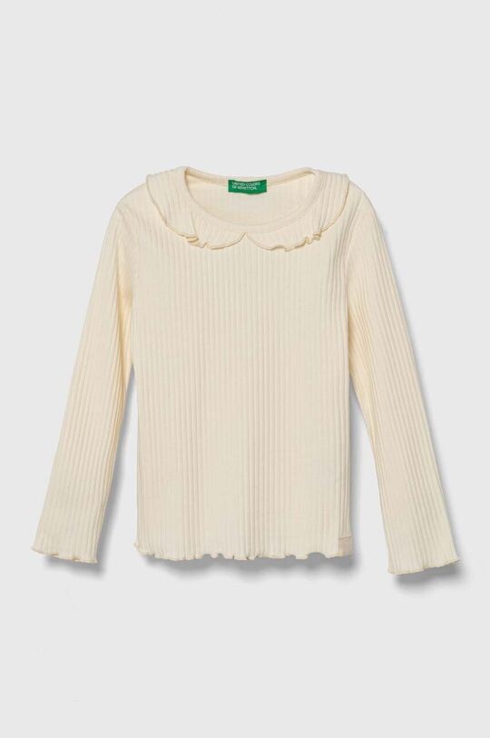 

Детская футболка с длинными рукавами United Colors of Benetton, бежевый