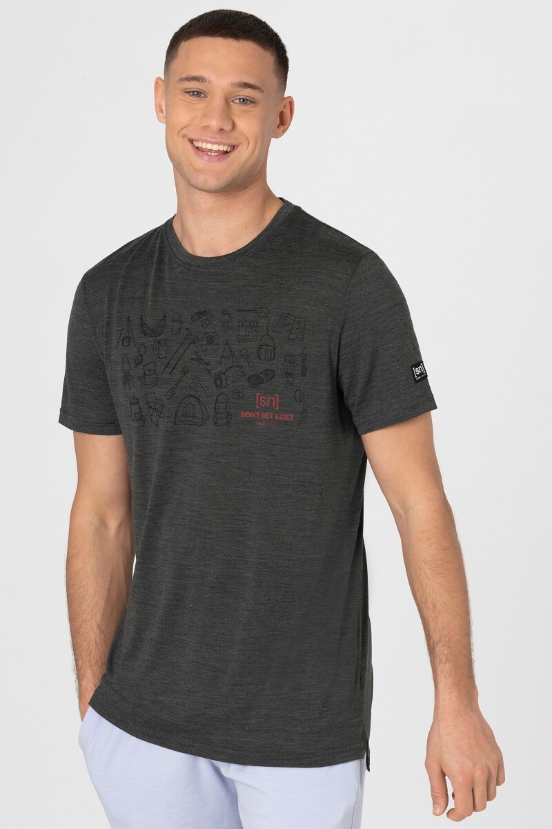 

Рубашка super.natural Merino T Shirt, серый