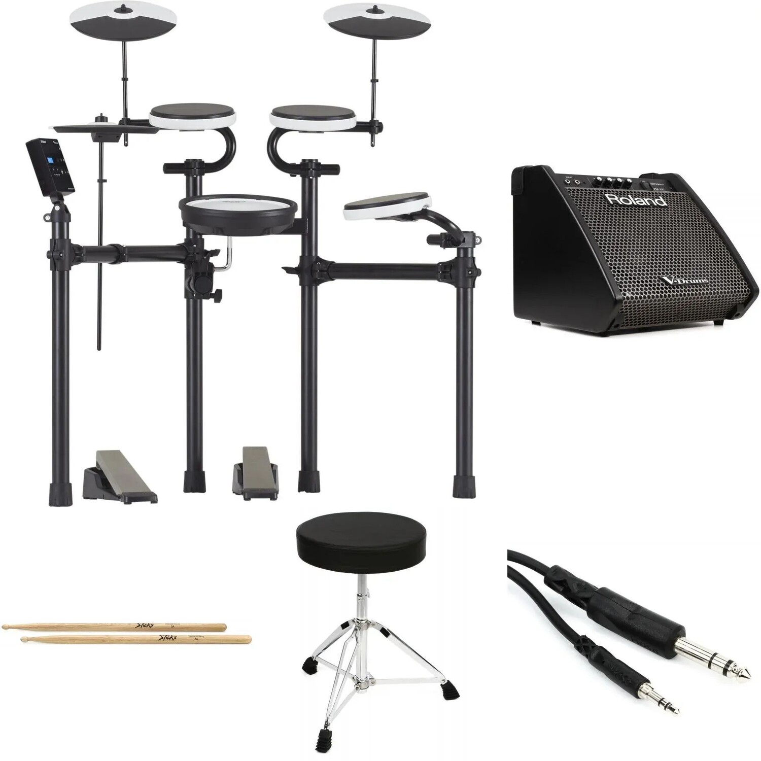 

Электронная ударная установка Roland V-Drums TD-02KV, комплект Monitor Essentials Bundle