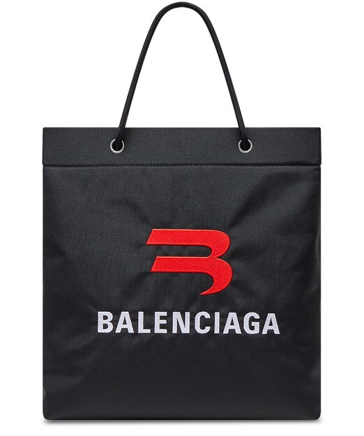 

Маленькая сумка-шоппер Explorer с вышивкой Balenciaga, черный