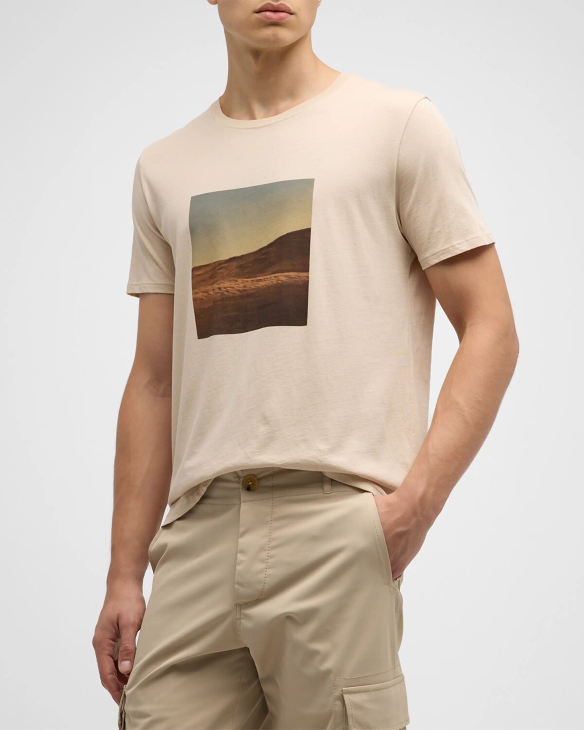 

Мужская футболка из джерси Desert Photoreal ATM Anthony Thomas Melillo, цвет Natural Beige