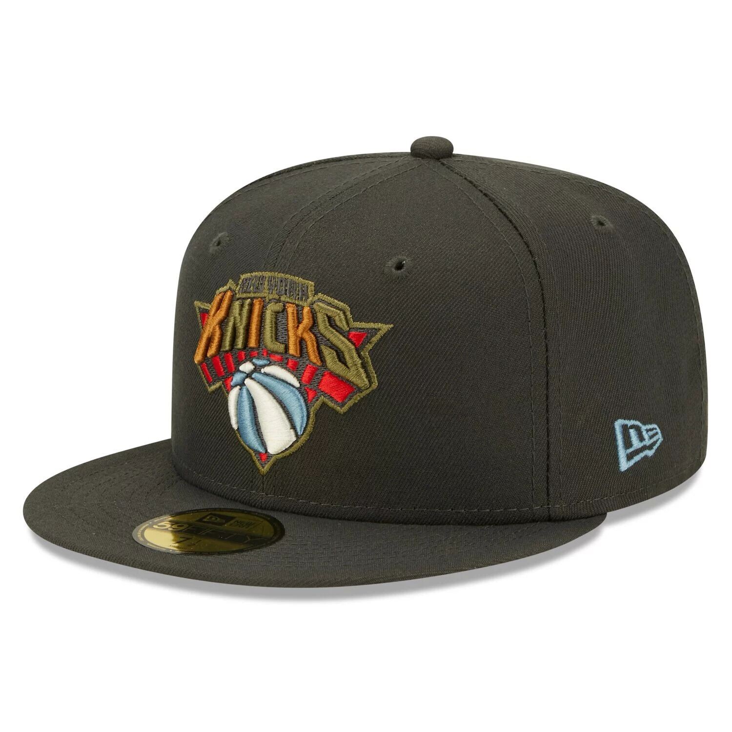 

Мужская темно-серая мужская бейсболка New Era New York Knicks 59FIFTY с приталенной кепкой
