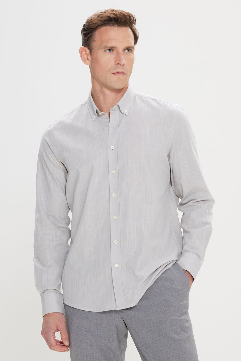 Приталенная рубашка из хлопка Ac&Co, белый