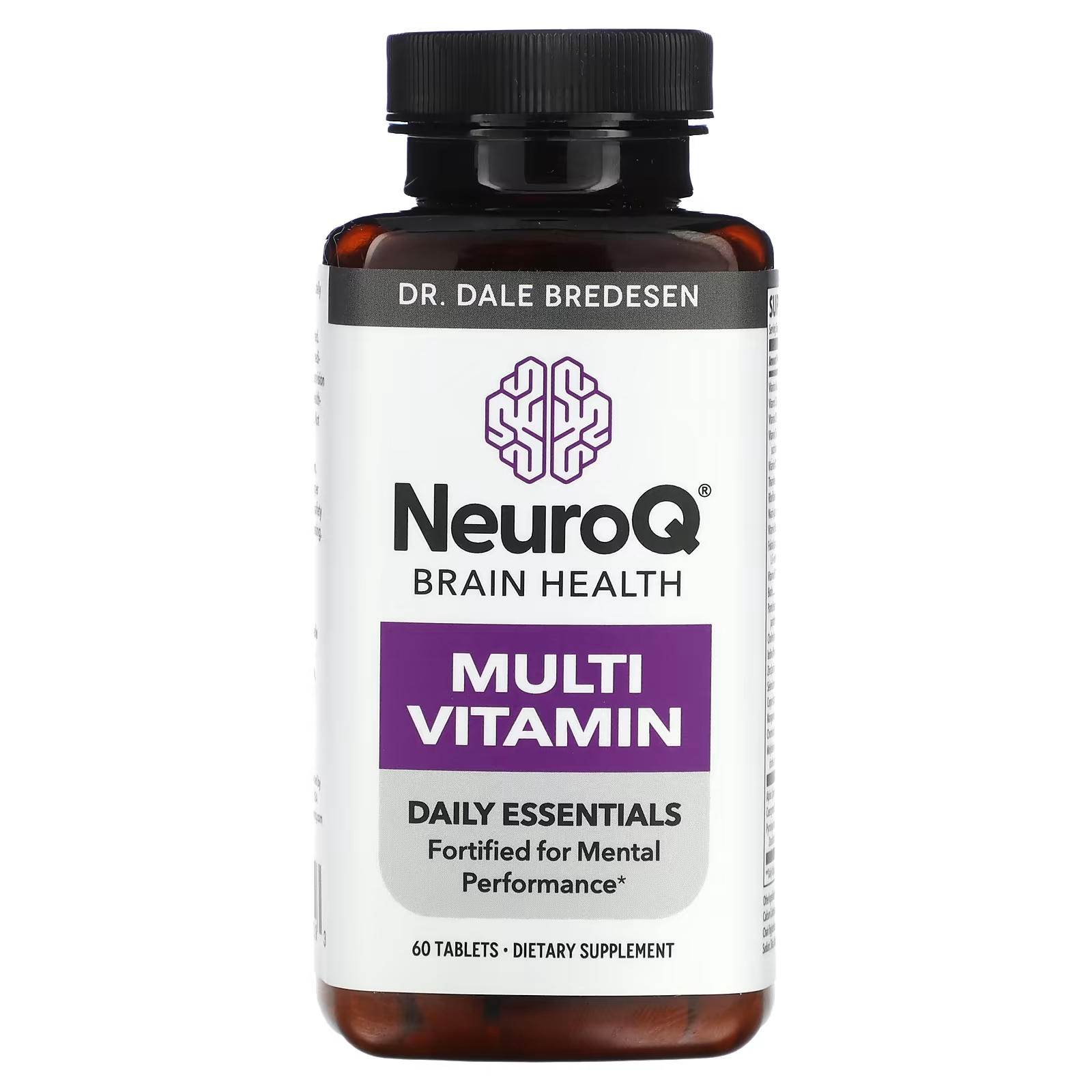 стол головной мозг орган мозговой 65x65 см кухонный квадратный с принтом Мультивитамины NeuroQ Brain Health без глютена, 60 таблеток