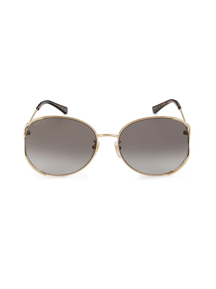 

Овальные солнцезащитные очки 59MM Gucci, золото