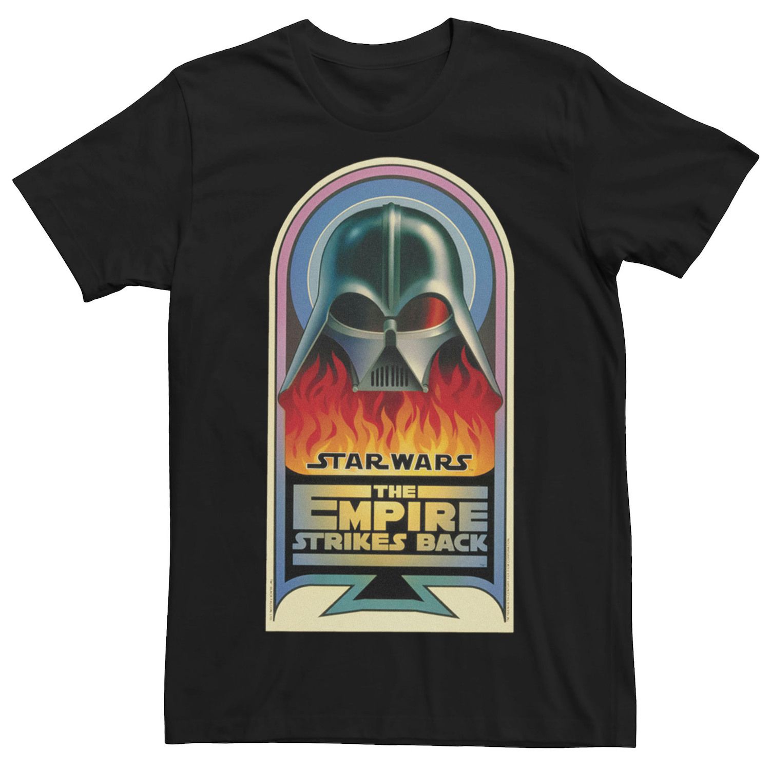 Мужская футболка с плакатом Empire Strikes Back Vader Flame Star Wars