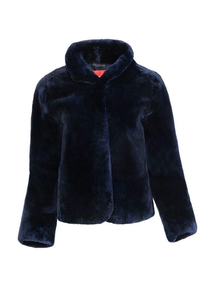 

Двусторонняя короткая куртка Made For Generations Wolfie Furs, цвет Denim Blue