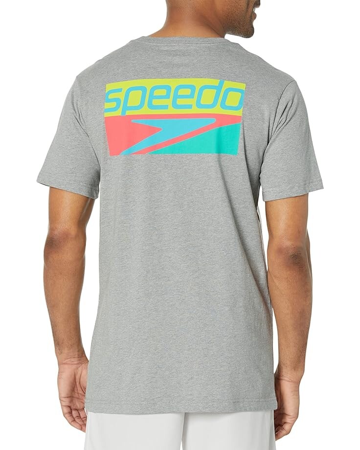 

Футболка Speedo Graphic Vibe Short Sleeve Tee, цвет Heather Grey