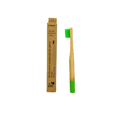 Маленькая бамбуковая зубная щетка с мягкой щетиной, Зеленый EKOLOCO 150 искусственная зубная щетка экологичная бамбуковая зубная щетка с мягкой щетиной зубная щетка с древесным углем для веганов инструмент