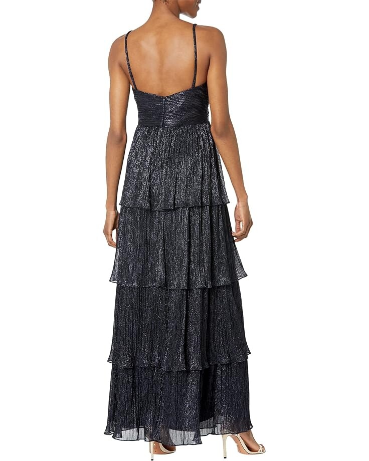 

Платье Betsy & Adam Long Tiered Glitter Gown, цвет Navy/Royal