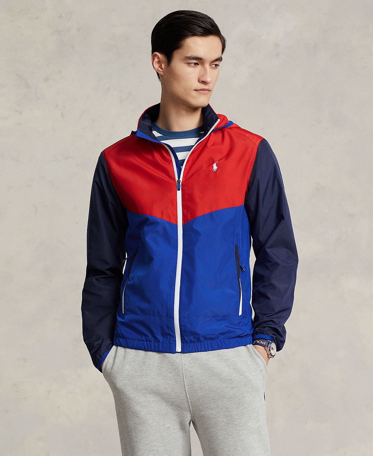 

Мужская водоотталкивающая куртка Ripstop с цветными блоками Polo Ralph Lauren