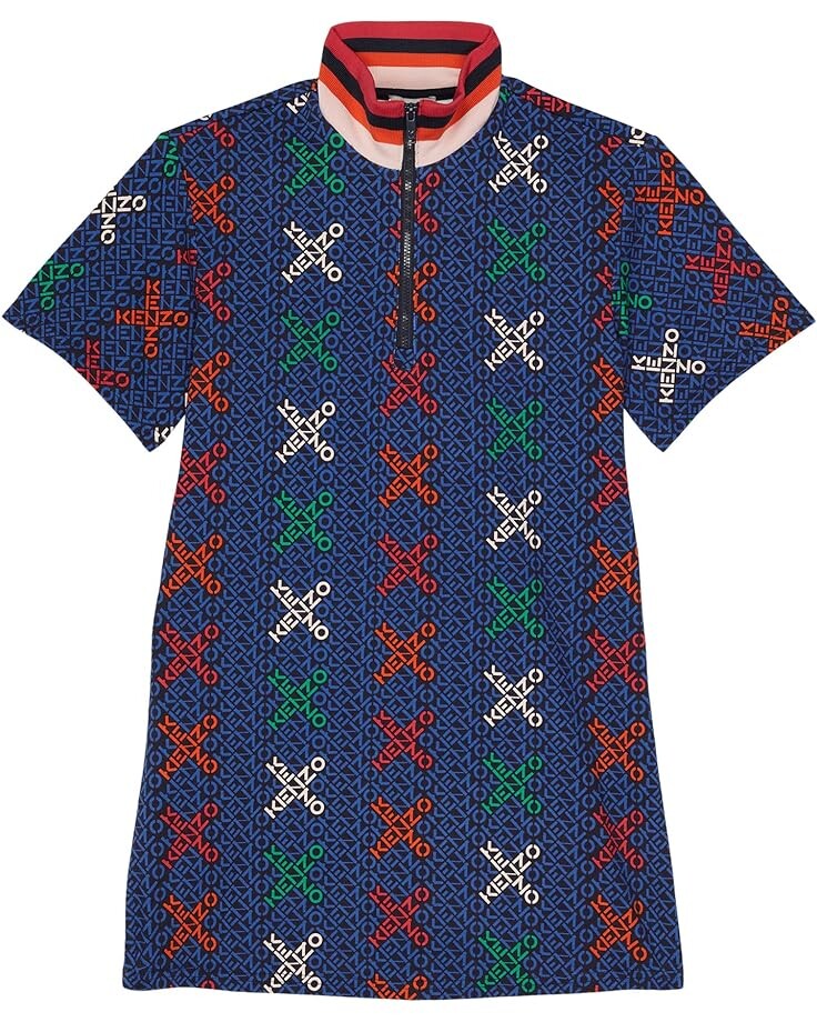 

Платье Kenzo Cross Logo Print Dress, цвет Electric Blue