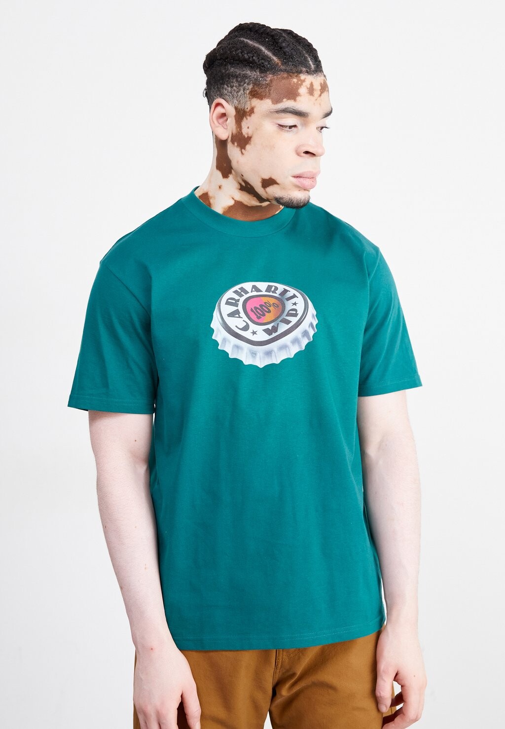 

Футболка с принтом Bottle Cap Carhartt WIP, цвет chervil