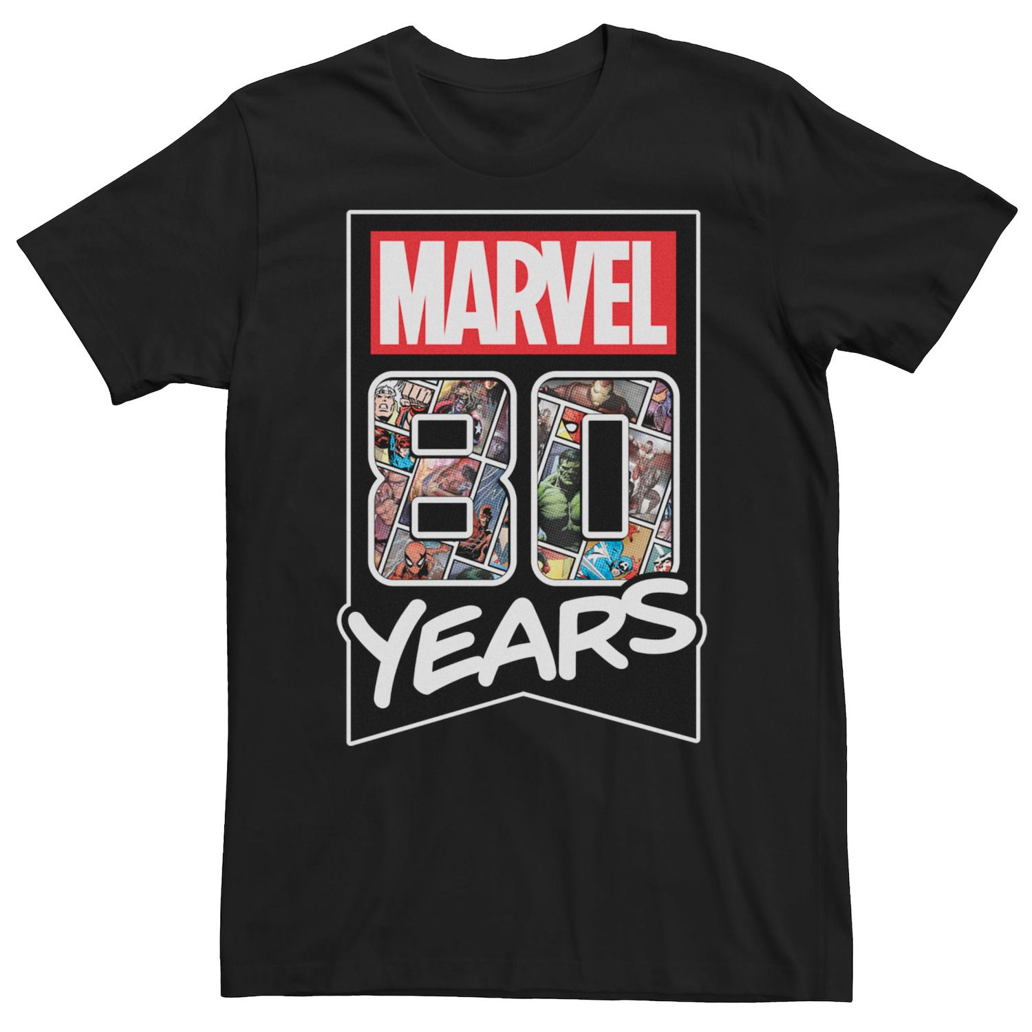 Мужская футболка с логотипом комиксов Marvel 80 лет Licensed Character