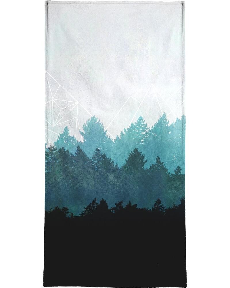 

Полотенце для ванной Juniqe Woods Abstract, цвет Blau & Cremeweiß