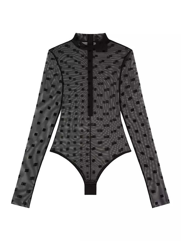 

Прозрачное жаккардовое боди Givenchy, черный