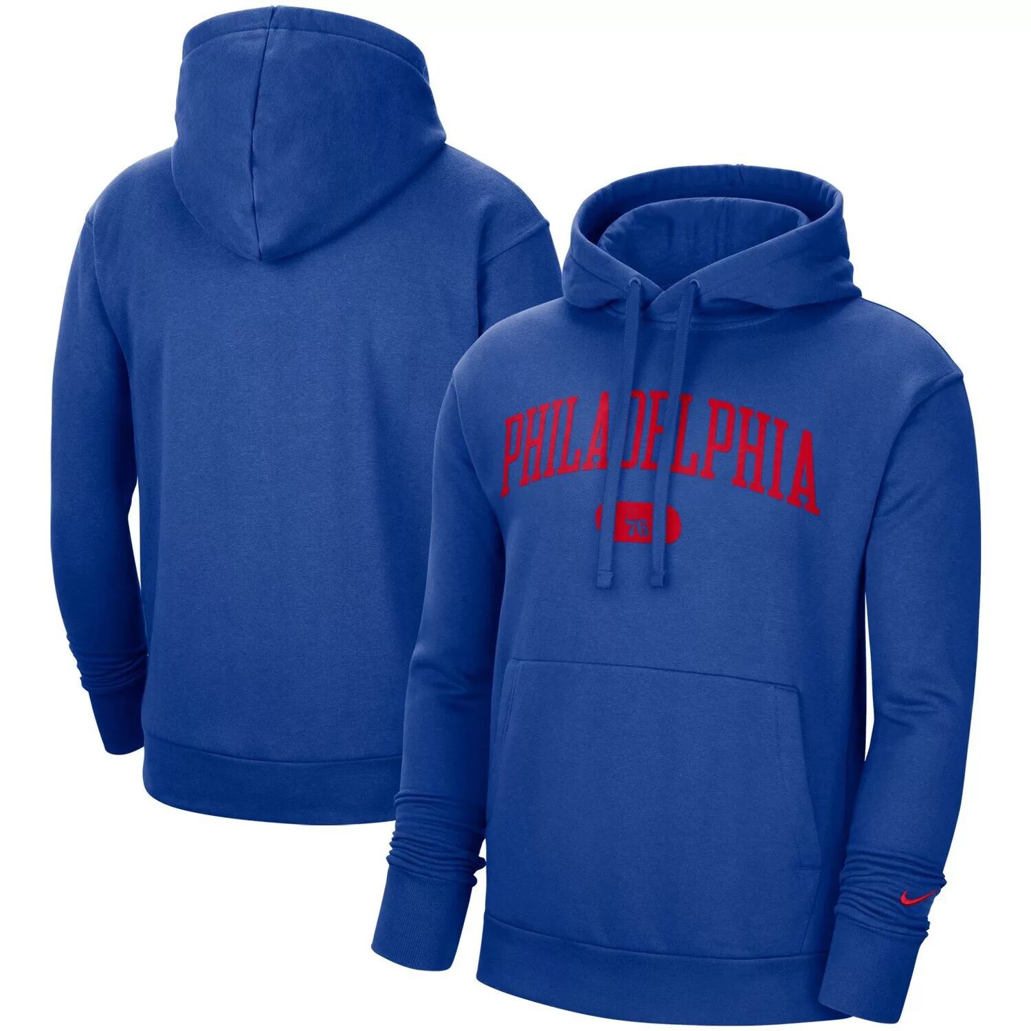 

Мужской пуловер с капюшоном Royal Philadelphia 76ers Heritage Essential Nike