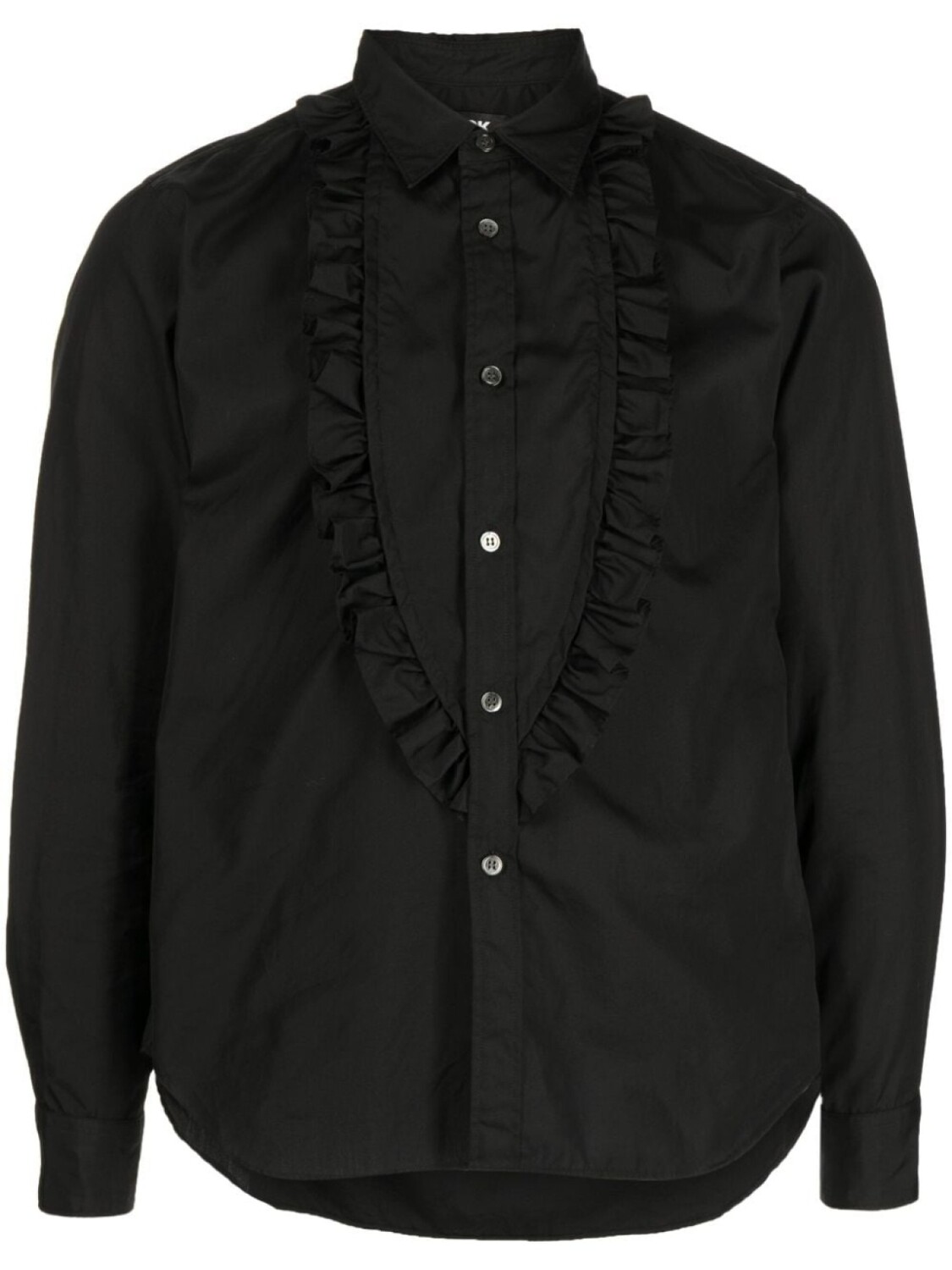 

Black Comme Des Garçons рубашка с длинными рукавами и оборками, черный