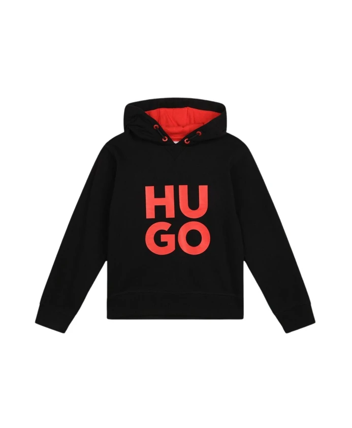 

Толстовка с крупным логотипом Hugo Boss, черный