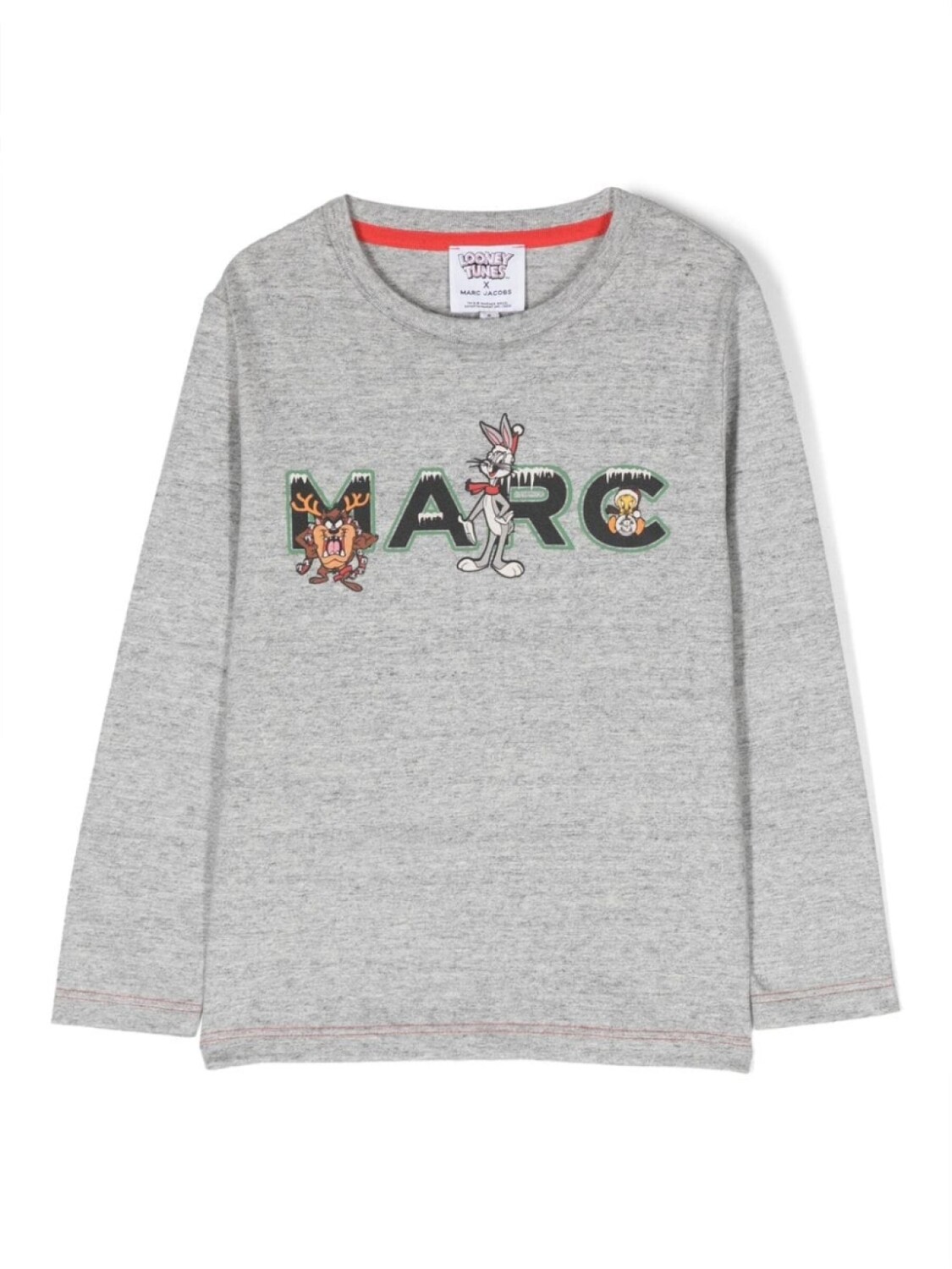 

Футболка с логотипом из коллаборации с Looney Tunes Marc Jacobs Kids, серый