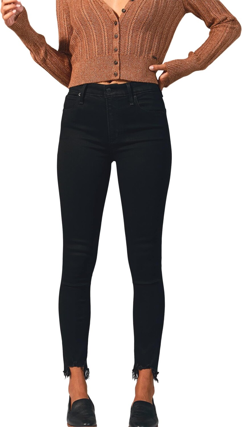 

Джинсы High-Rise Super Skinny Ankle Jeans Abercrombie & Fitch, черный