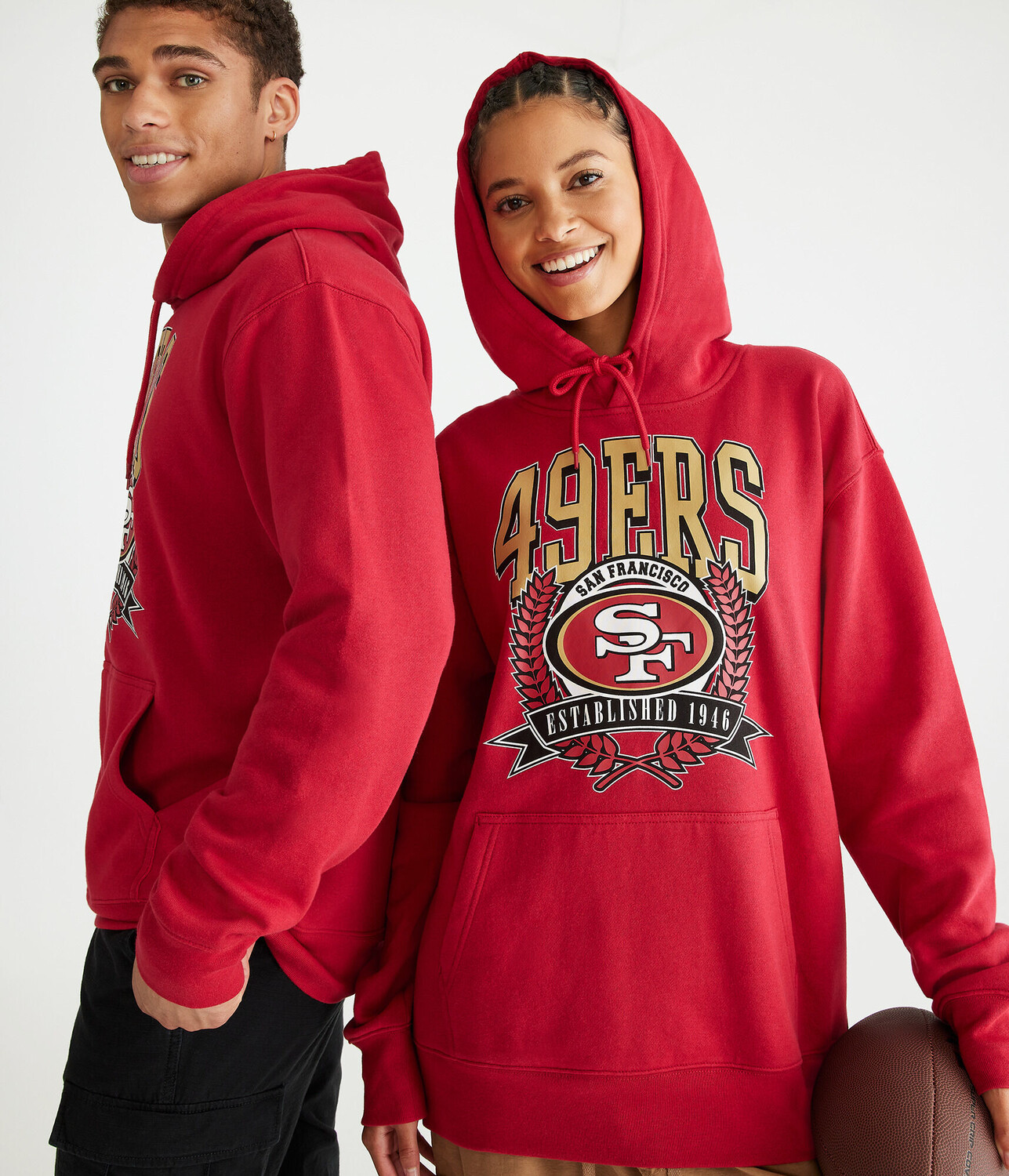 

Пуловер с капюшоном San Francisco 49ers Aeropostale, красный