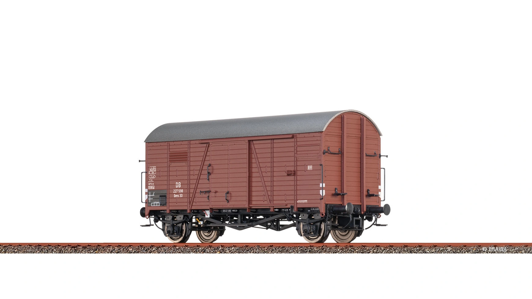 Brawa Крытый грузовой Вагон Gmrs 30 Of Db запуск крытый грузовой вагон gs 210 db märklin