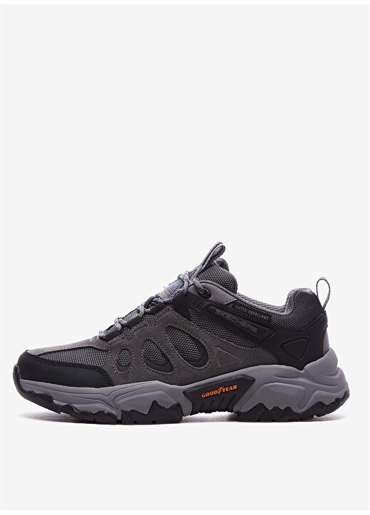 

Кожаные серые мужские повседневные туфли Skechers, Серый