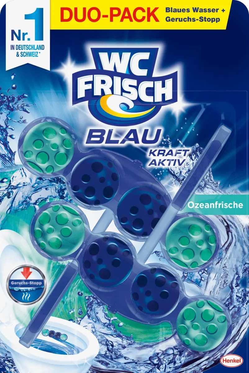 

Туалетный камень blue power активная свежесть океана 2 шт. WC-Frisch