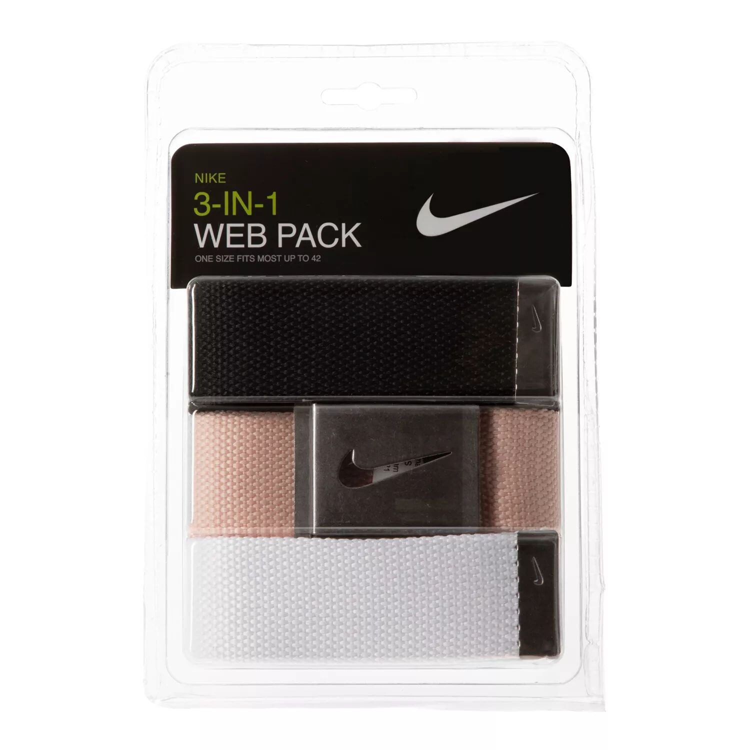 

Мужской комплект из трех хлопковых ремней Nike из ткани Web