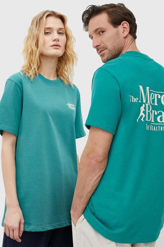 Хлопковая футболка Mercer Amsterdam, зеленый